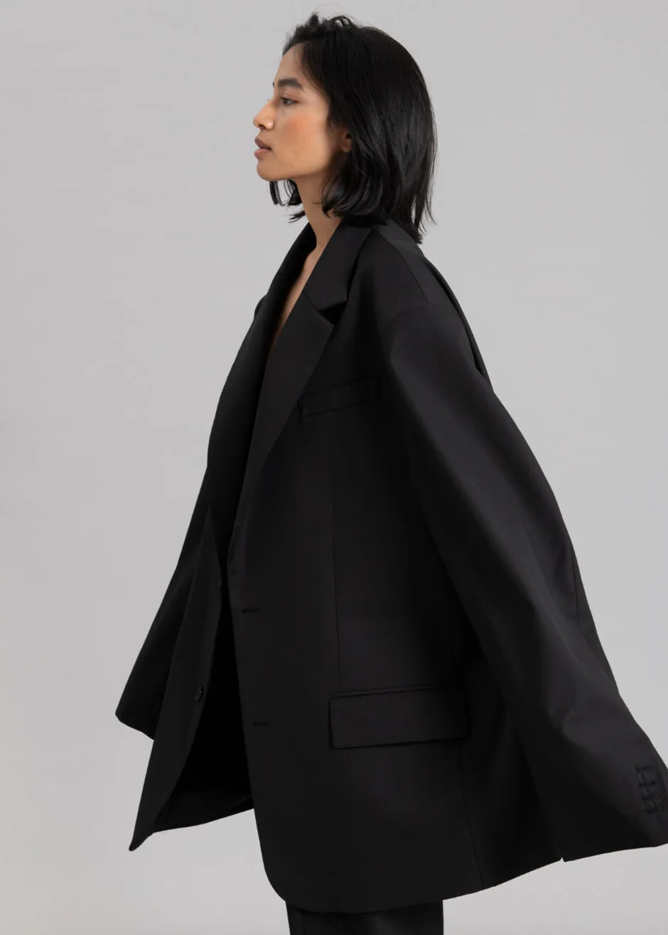 Dee Maxi Oversized Blazer - Black