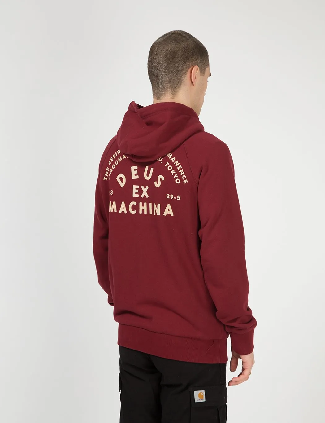 Deus Ex Machina Tokyo Address Hoodie - Sangria Red