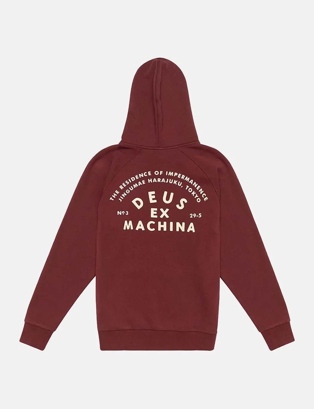 Deus Ex Machina Tokyo Address Hoodie - Sangria Red