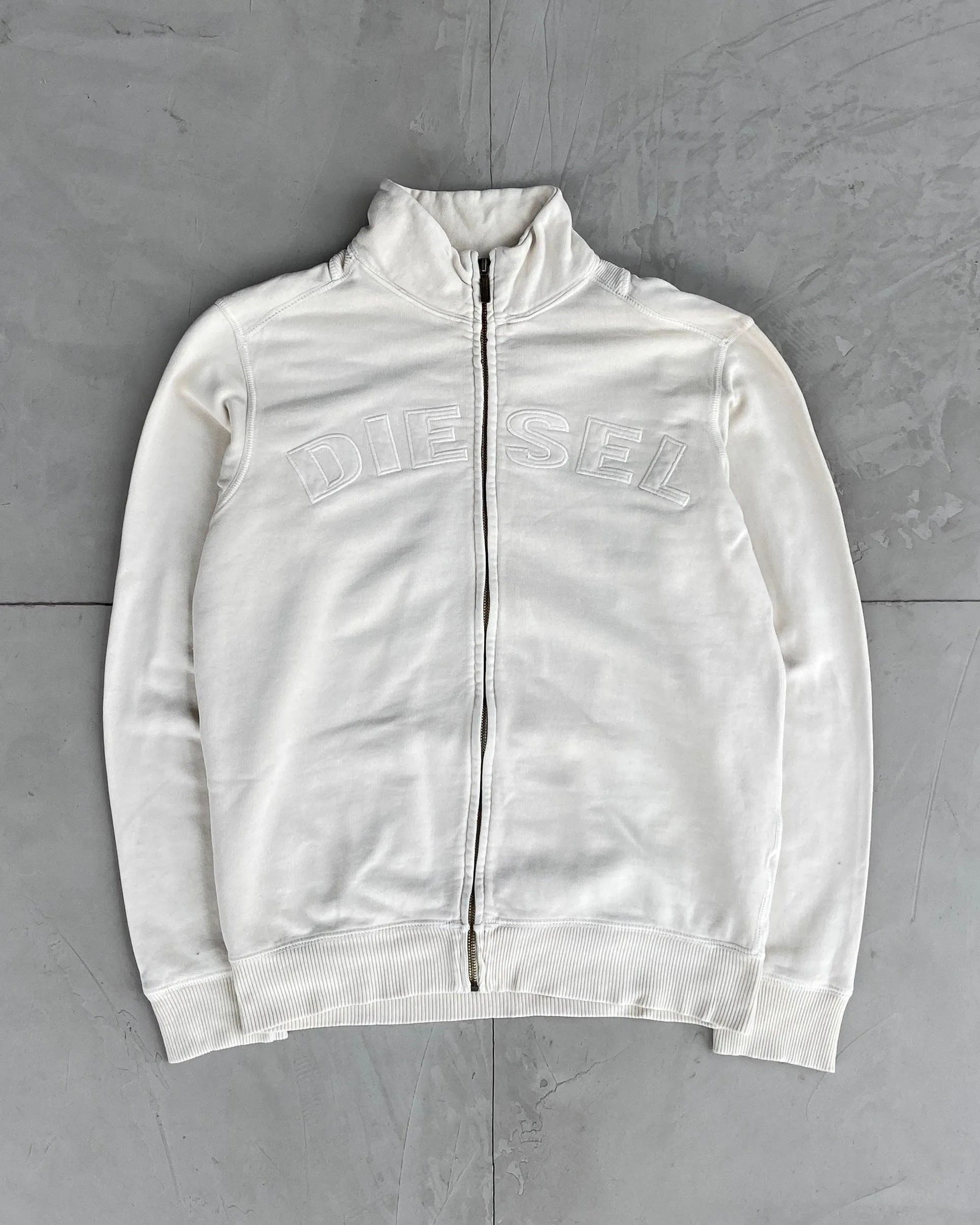 DIESEL LOGO ZIP UP SWEATSHIRT - M