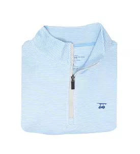 Dogwood Quarter Zip - Bell/White Microstripe