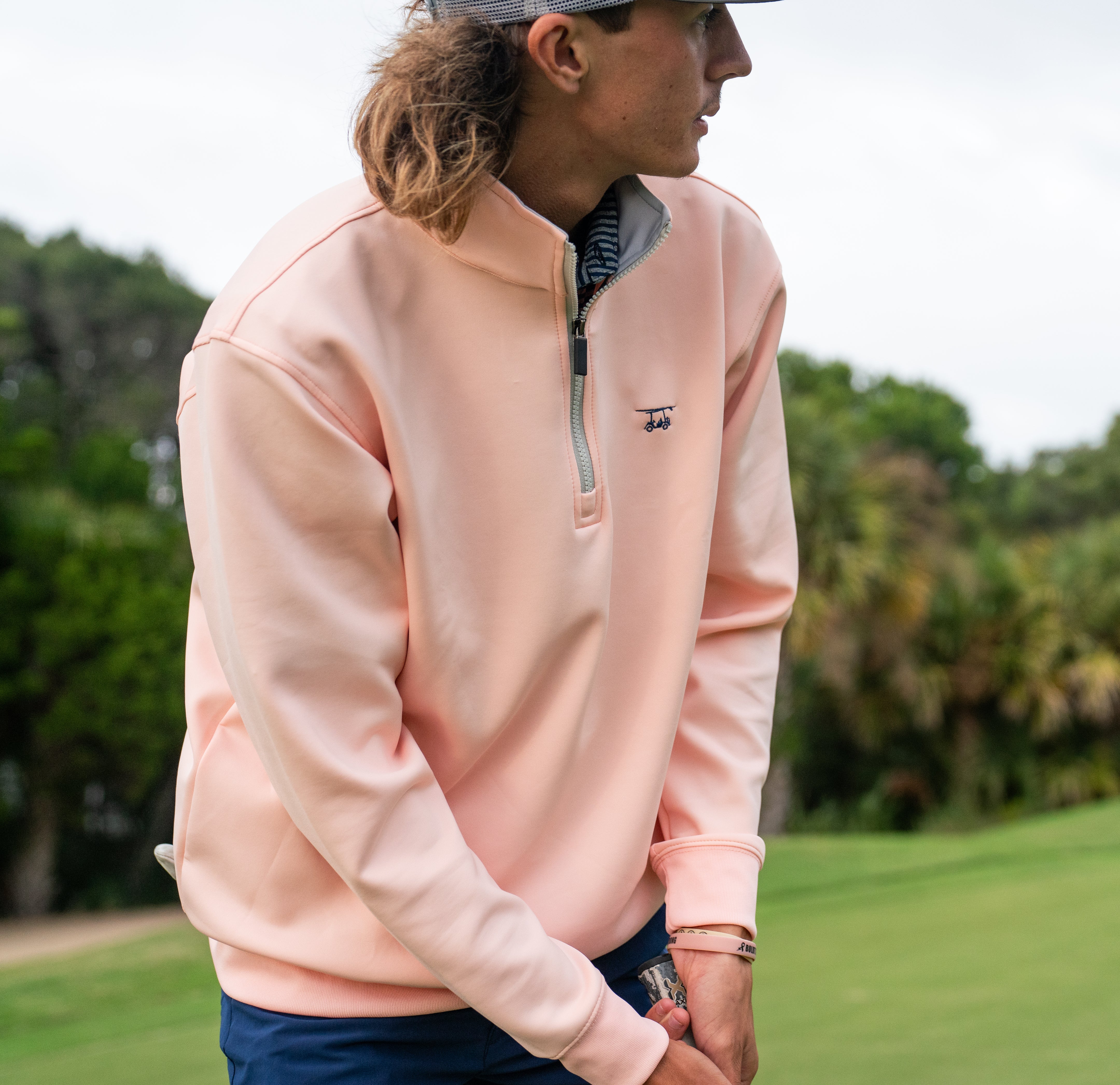 Dogwood Quarter Zip - Solid Peach