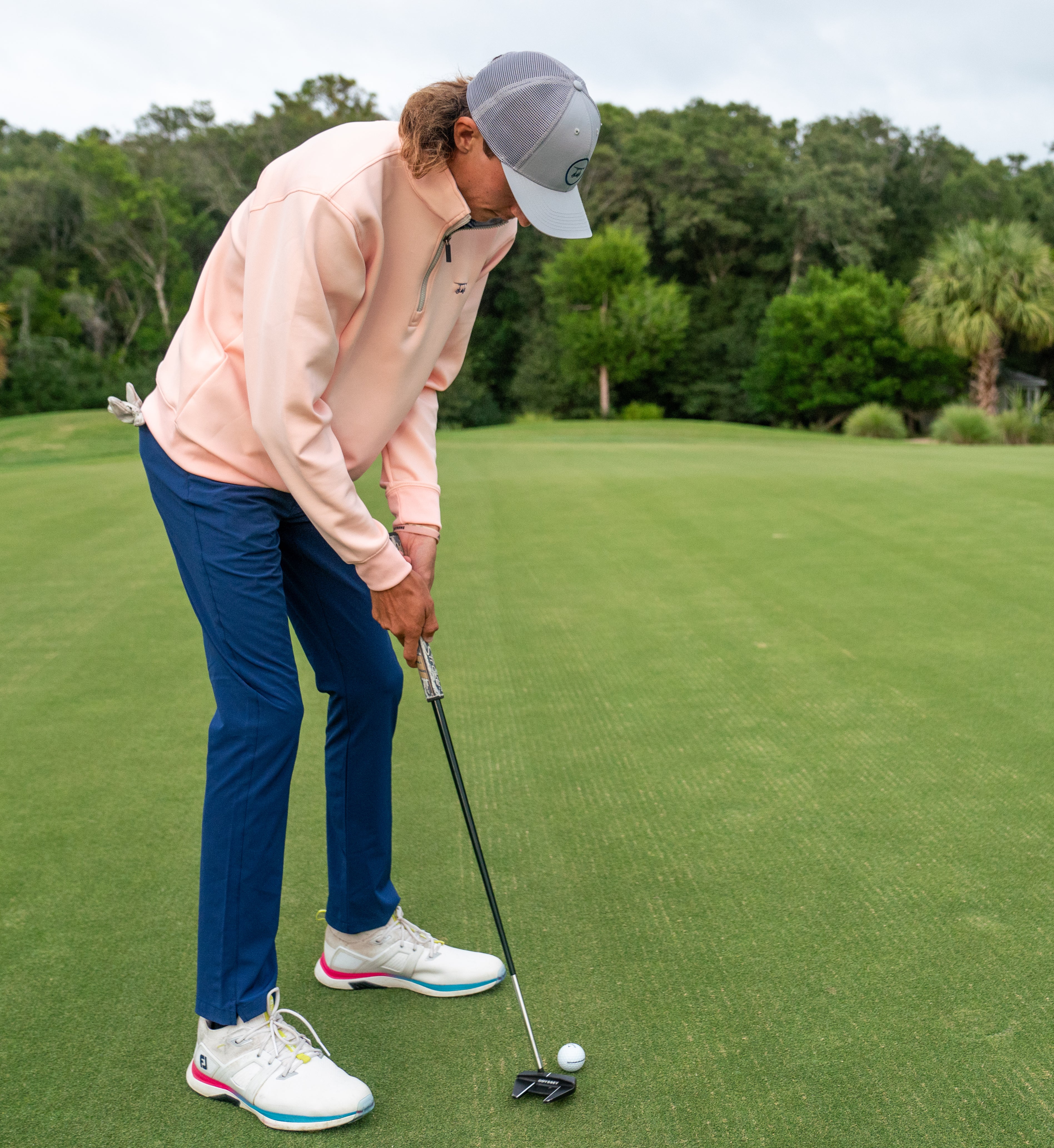 Dogwood Quarter Zip - Solid Peach