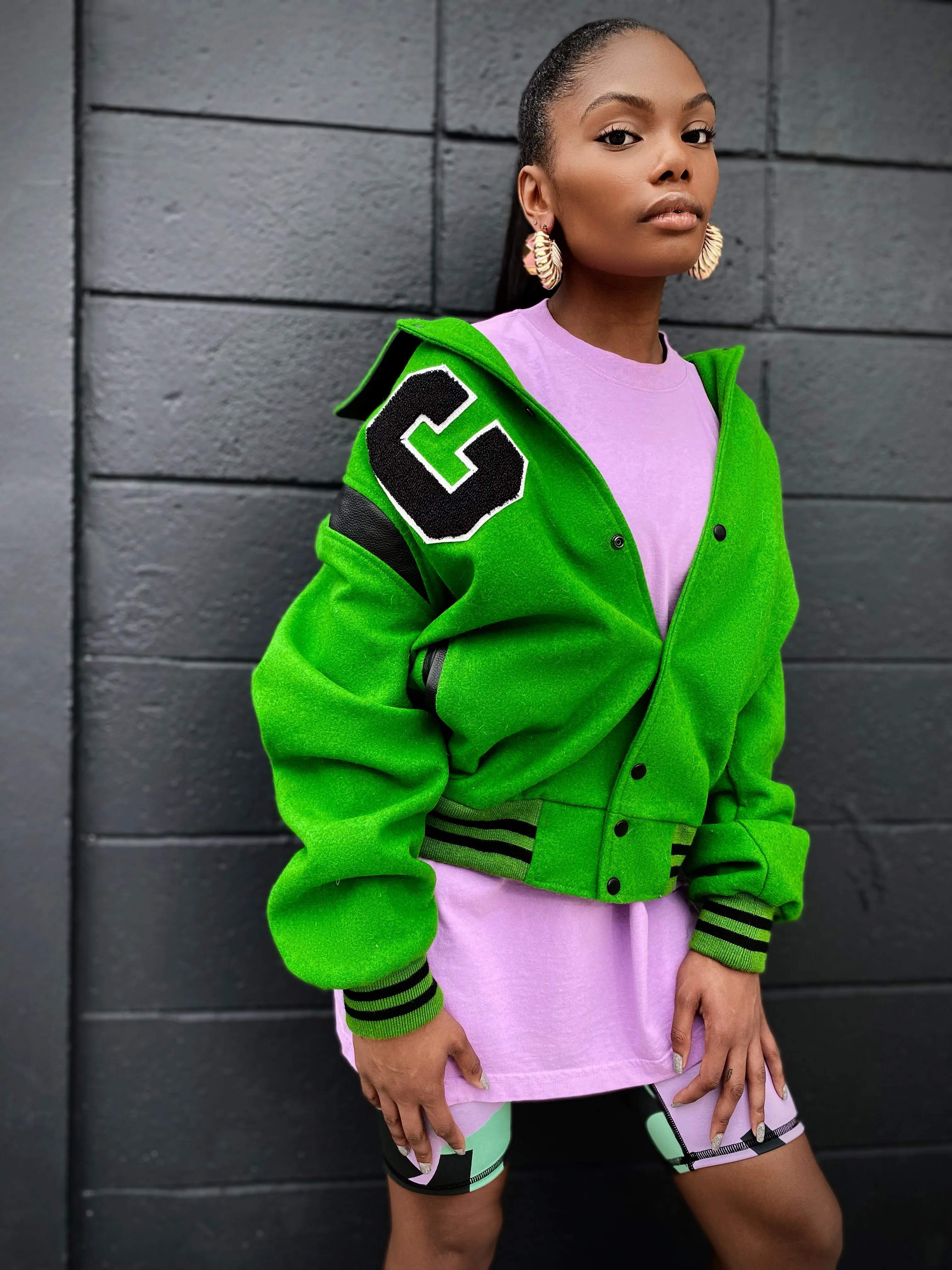 Emerald Green Varsity Jacket