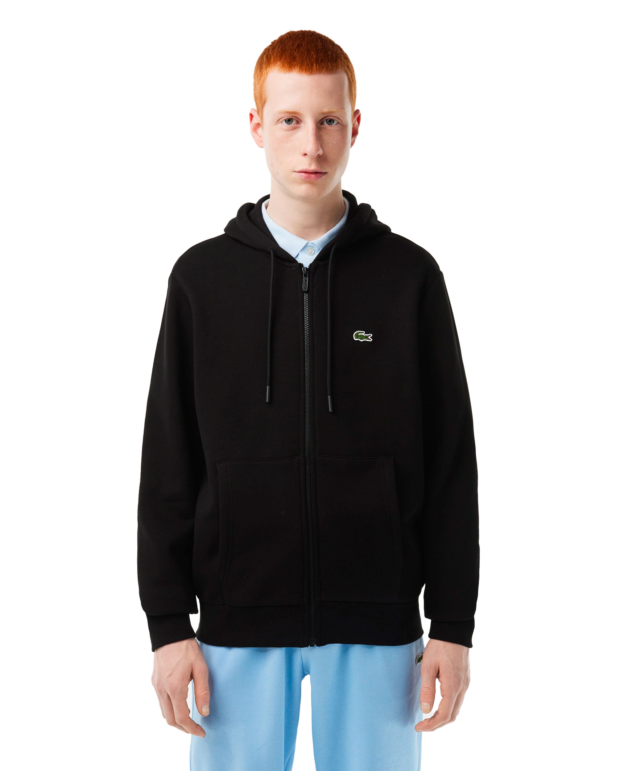 Felpa Uomo Lacoste Full Zip Basic Nero