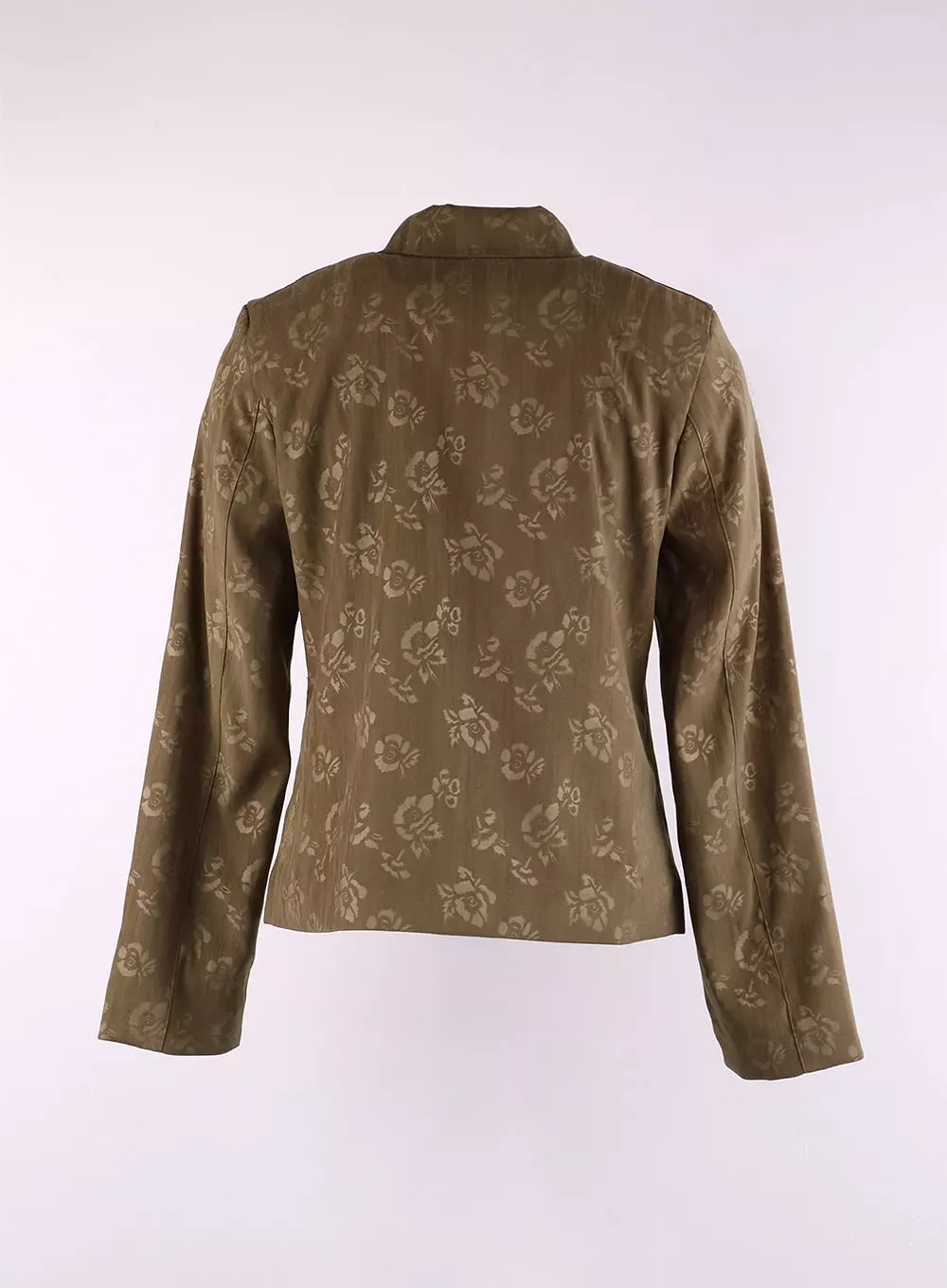 Floral Jacquard Zip-Up Jacket CJ426