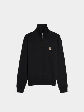 Fox Head Patch Comfort Half Zip Sweatshirt, Black