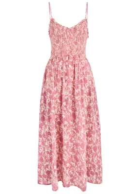 FREE PEOPLE Sweet Nothings printed cotton midi dress -                         -                     -                