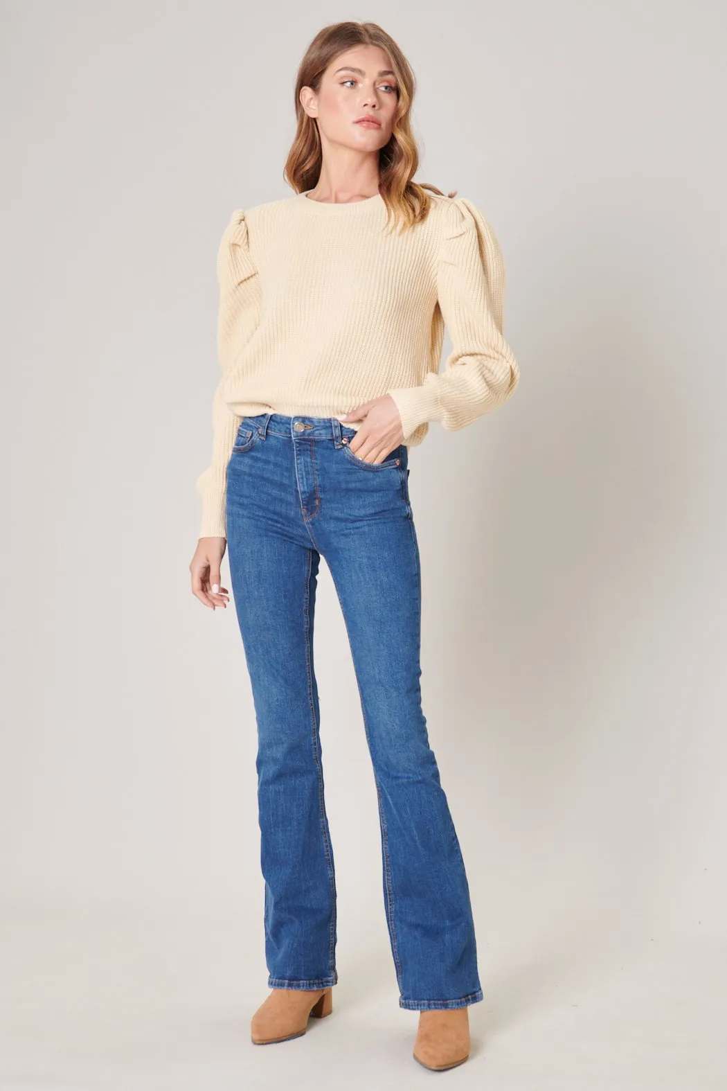 Freya Drape Sleeve Sweater