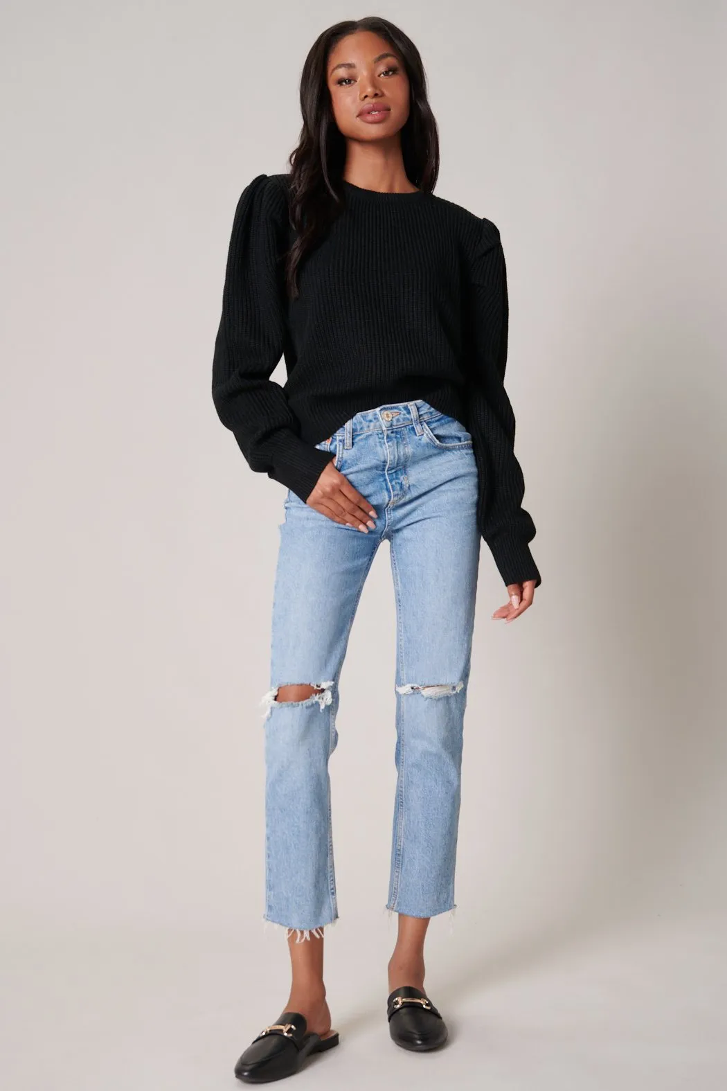 Freya Drape Sleeve Sweater