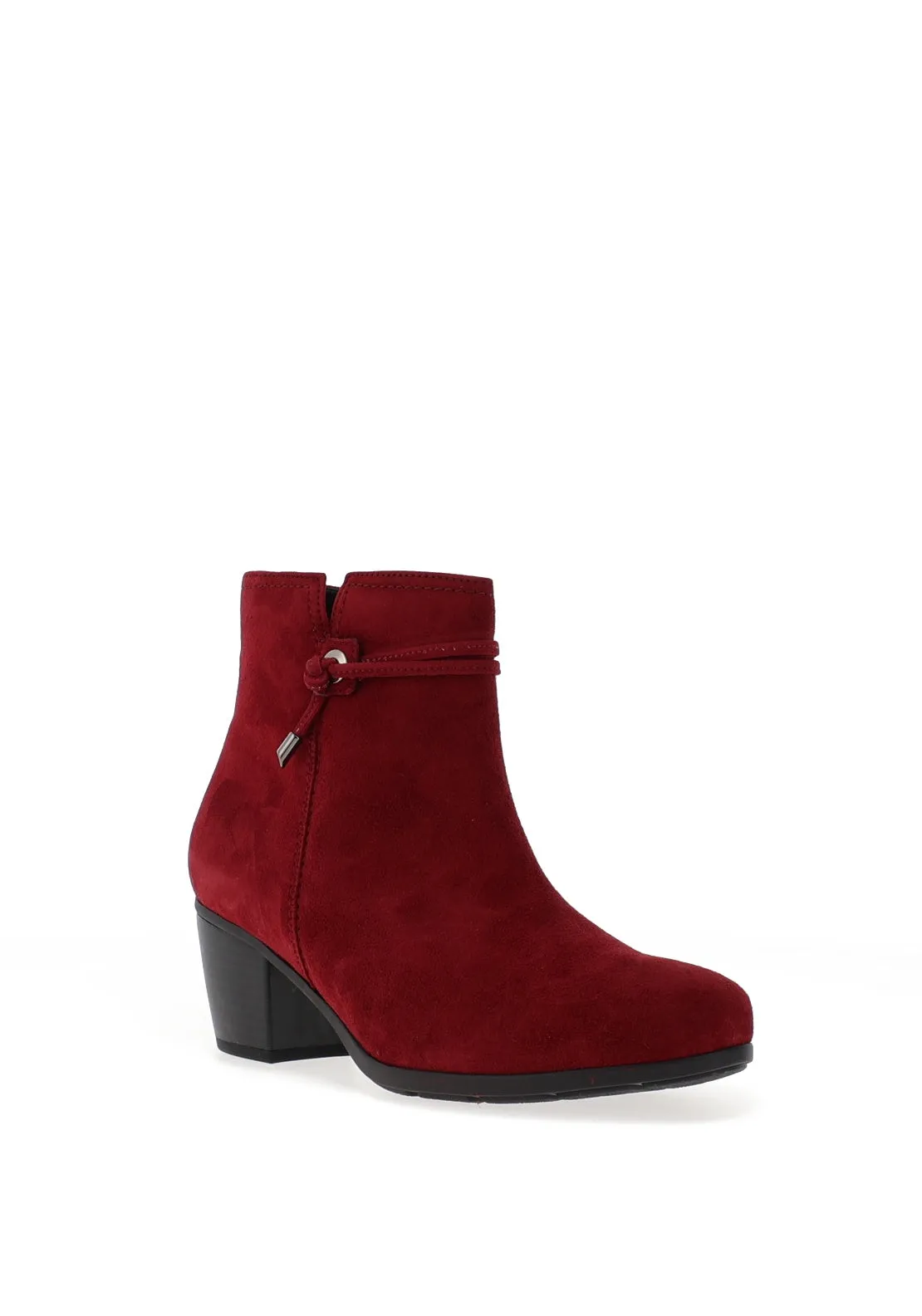 Gabor Block Heel Ankle Boots, Wine