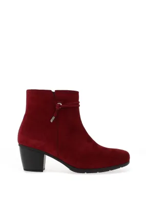 Gabor Block Heel Ankle Boots, Wine