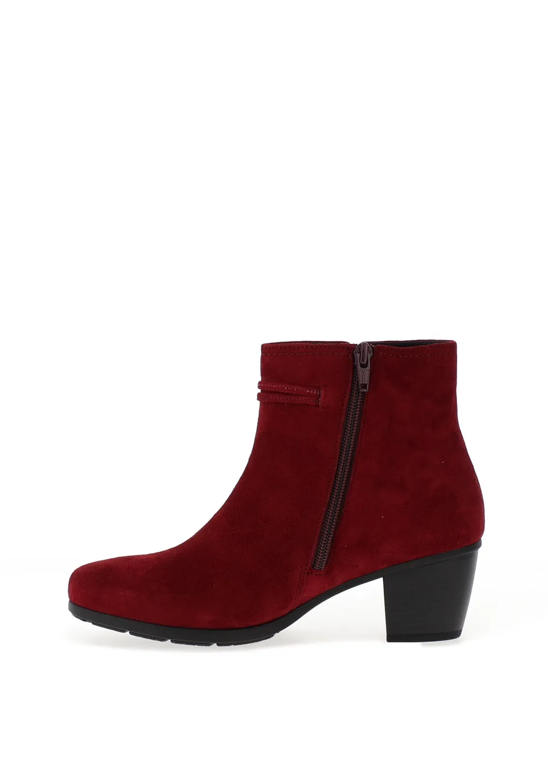 Gabor Block Heel Ankle Boots, Wine