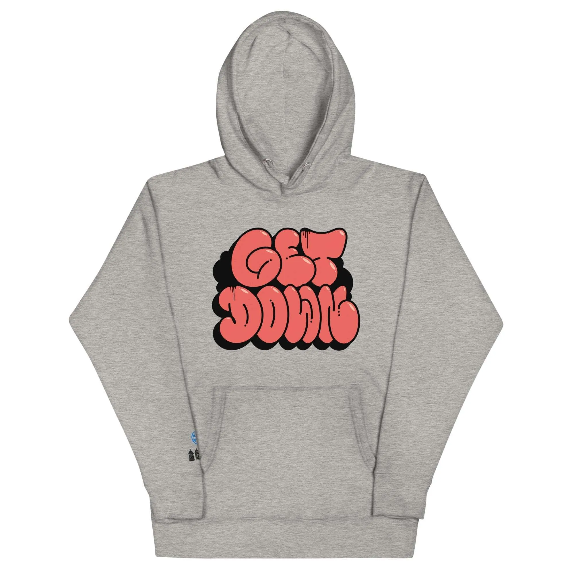 Get Down Graffiti Throw-up Hoodie | Gray