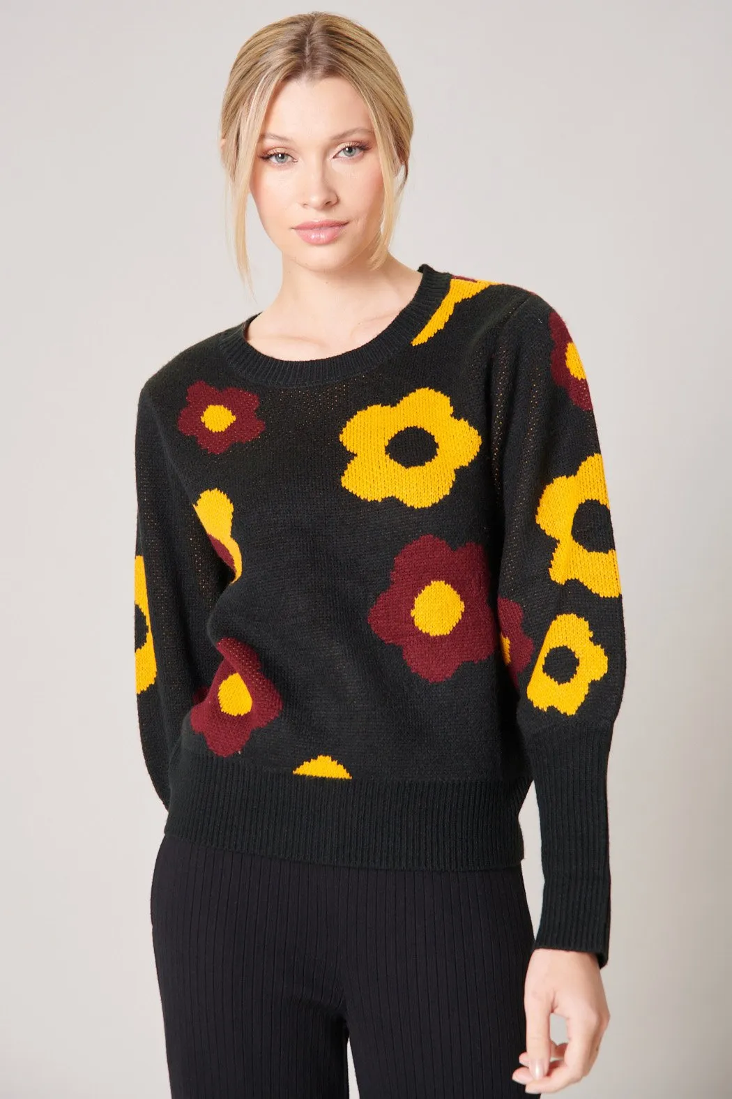 Gilly Floral Leg of Mutton Sweater