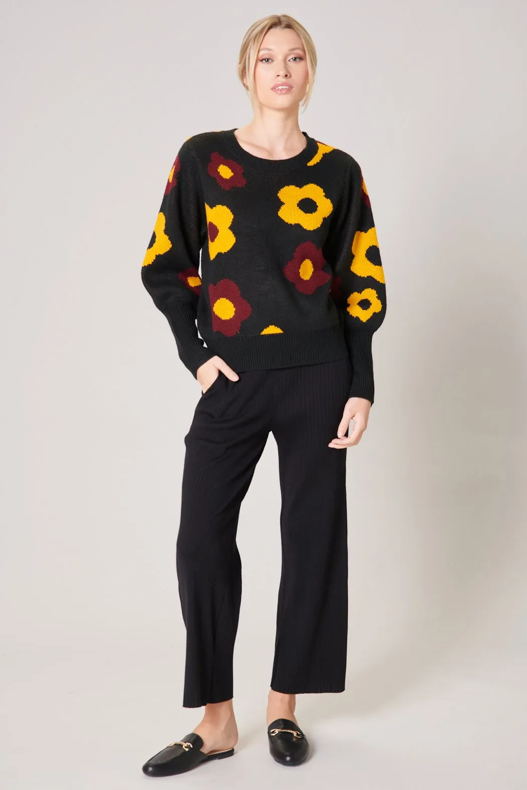 Gilly Floral Leg of Mutton Sweater