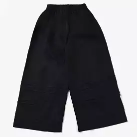 Girls Cotton Pleated Culottes-BLACK