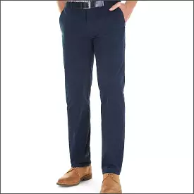 Gurteen Longford Summer Navy Stretch Cotton Chino*