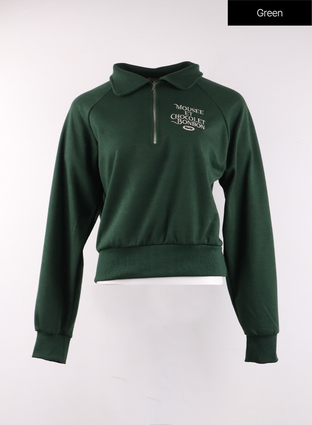 Half Zip Lettering Sweatshirt OF406