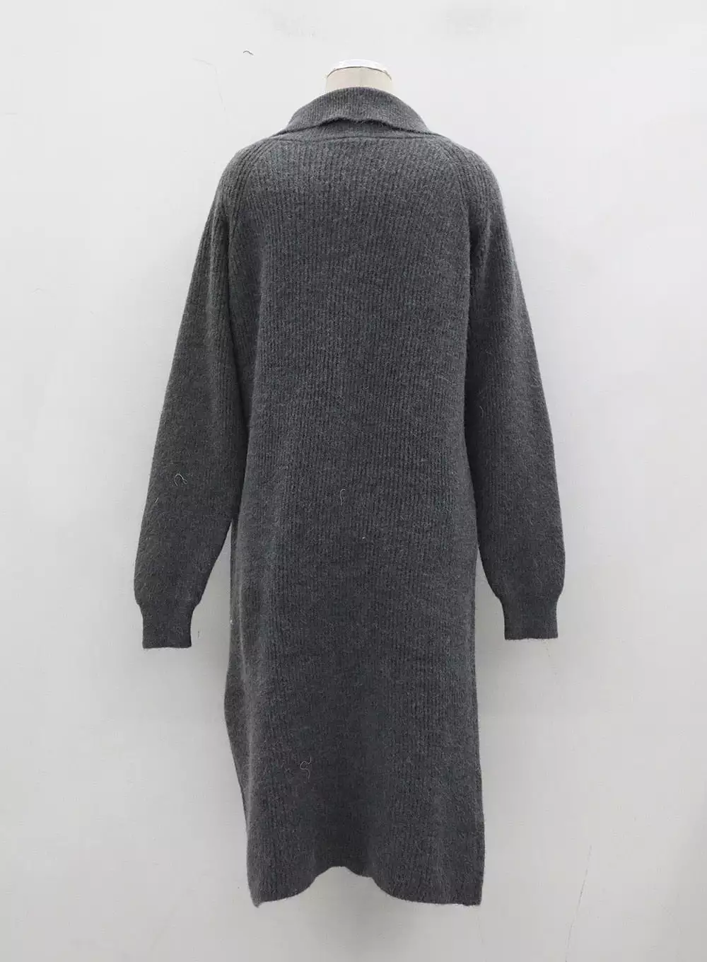 Half Zip-Up Midi Knit Dress OJ317