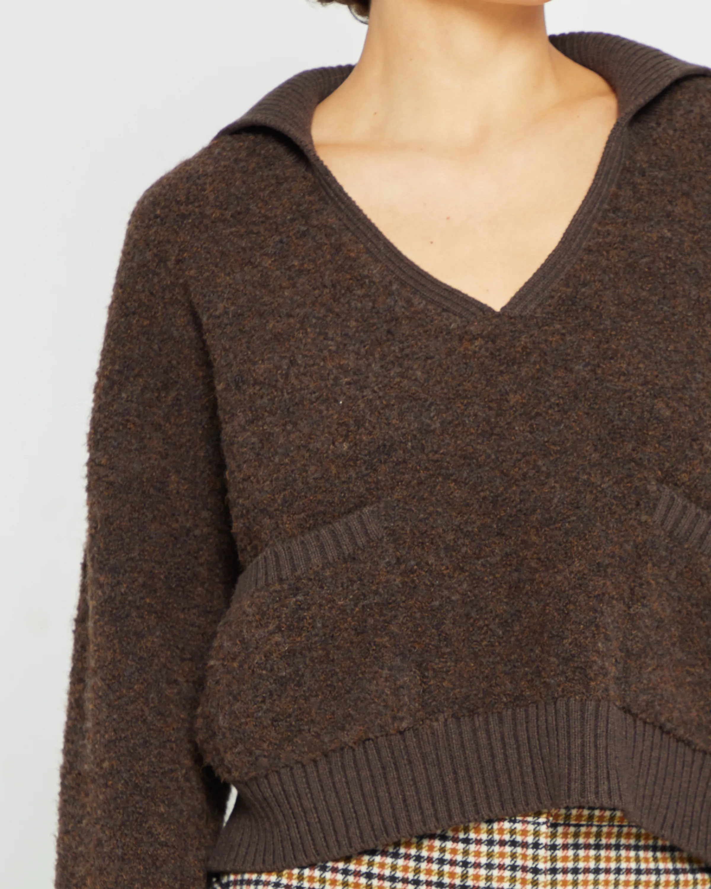 Hartley Collared Boucle Sweater