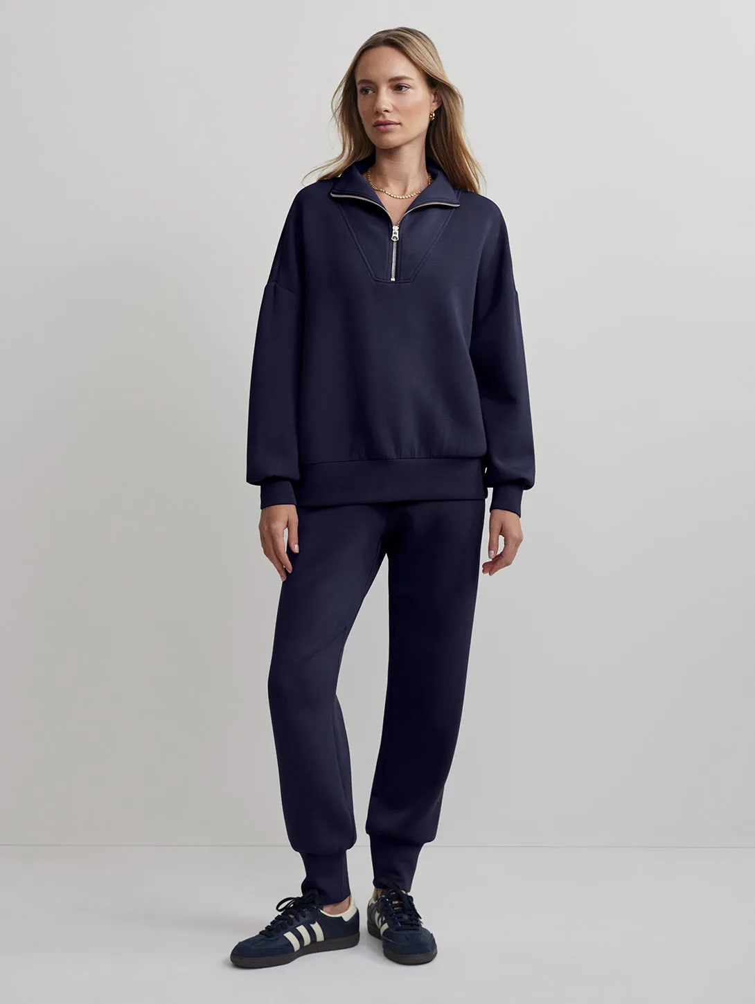 Hawley Half Zip Sweatshirt - Blue Nights