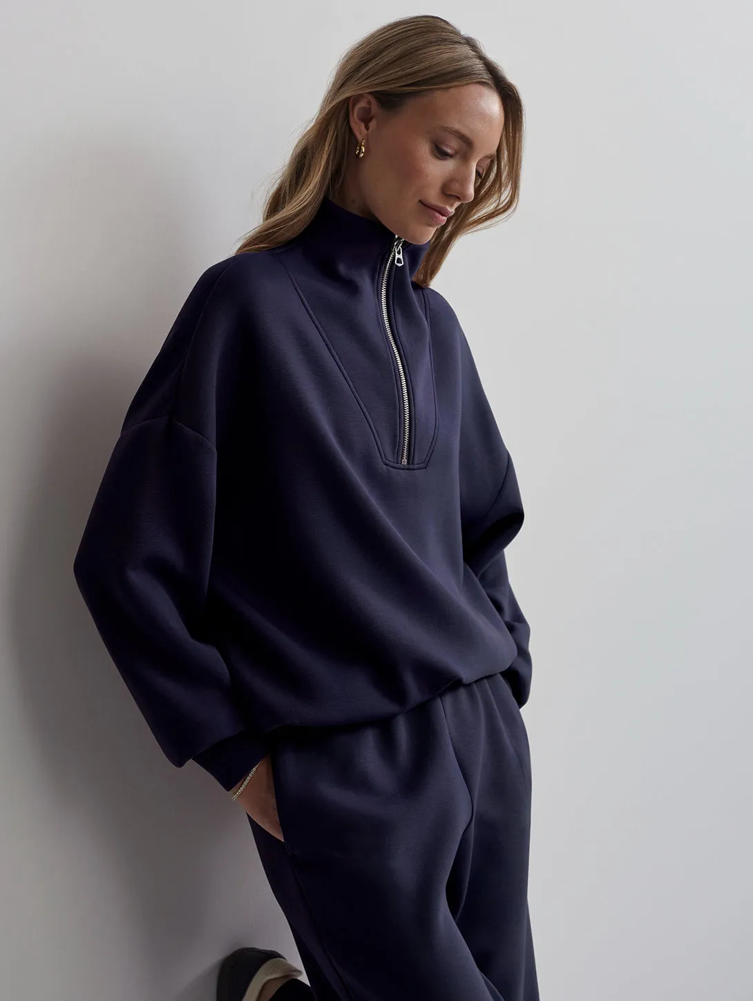 Hawley Half Zip Sweatshirt - Blue Nights