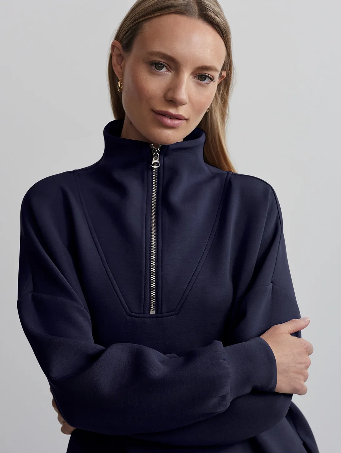 Hawley Half Zip Sweatshirt - Blue Nights