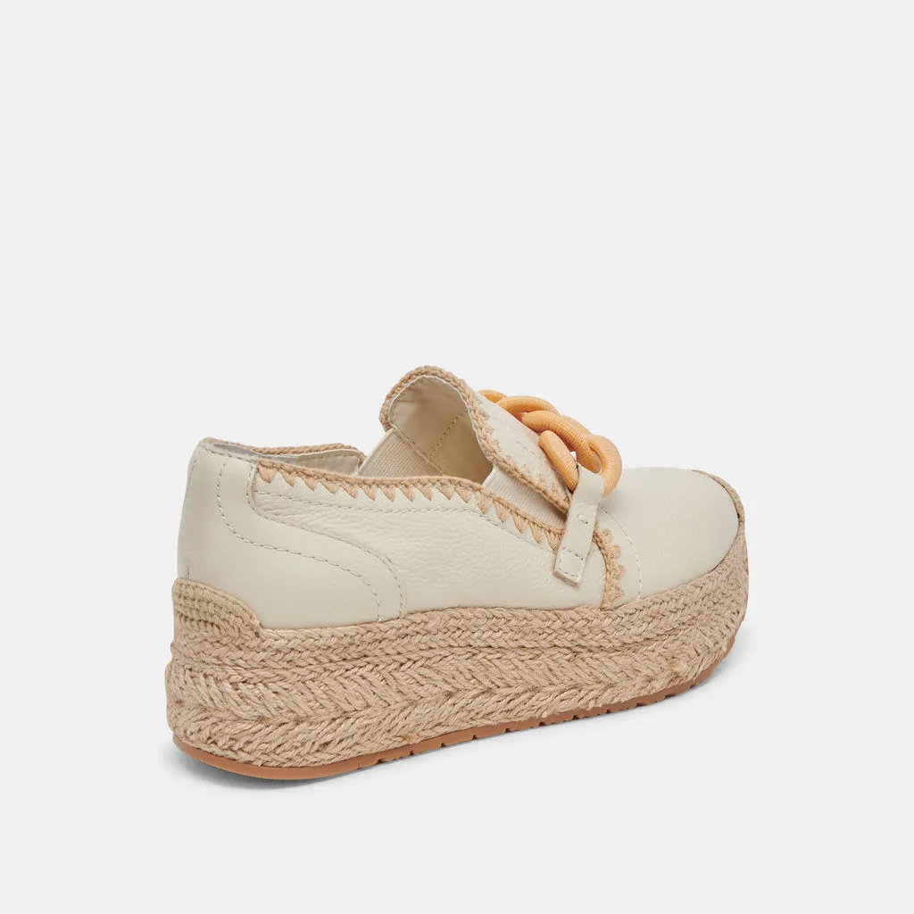 JHENEE ESPADRILLE SNEAKERS IVORY LEATHER– Dolce Vita 6944636600386