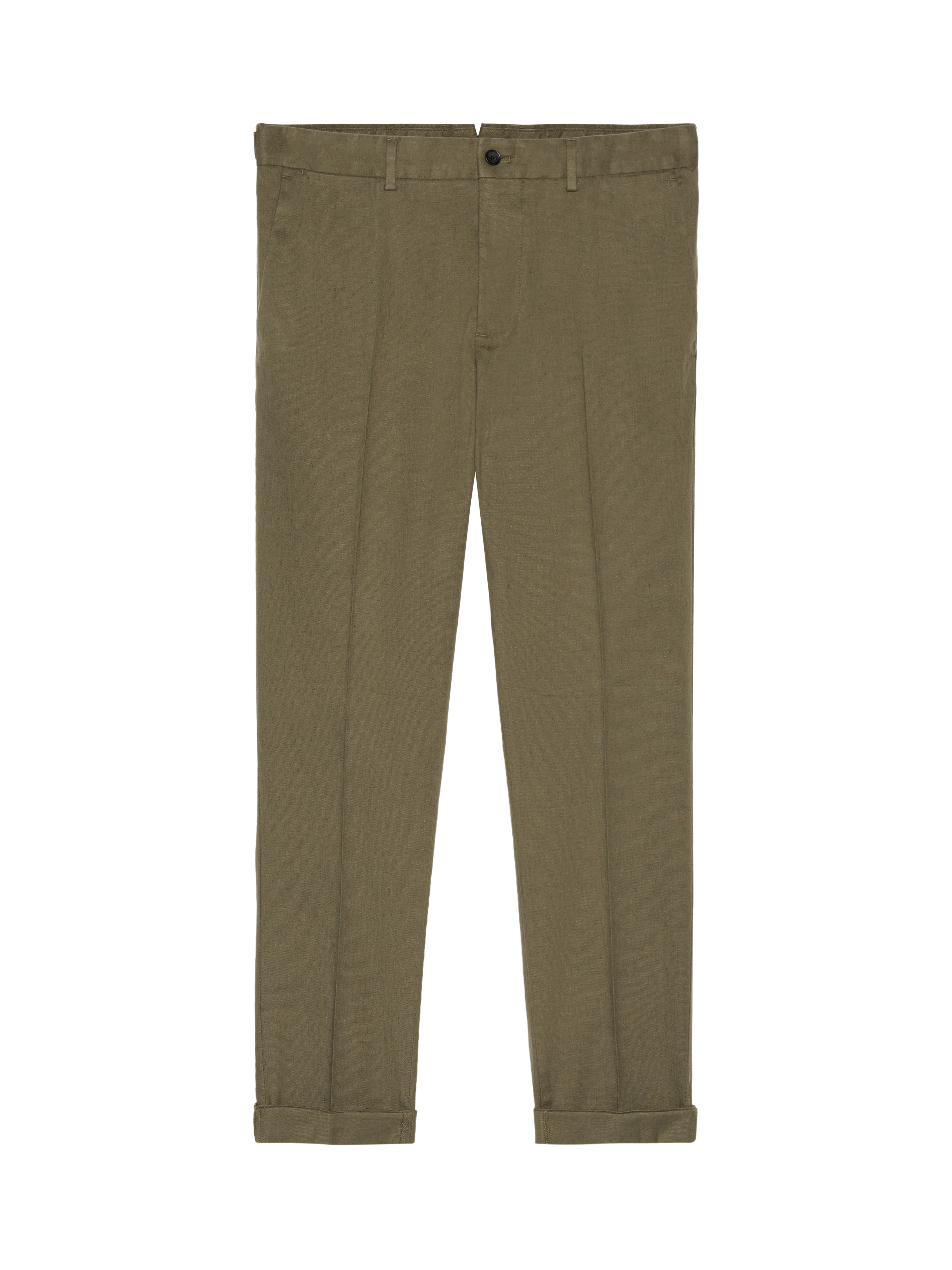 J.Lindeberg Mens Grant Cotton Linen Stretch Pants - IVY GREEN