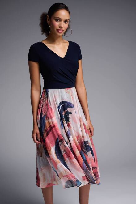 Joseph Ribkoff Midnight Blue/Multi Dress  231714