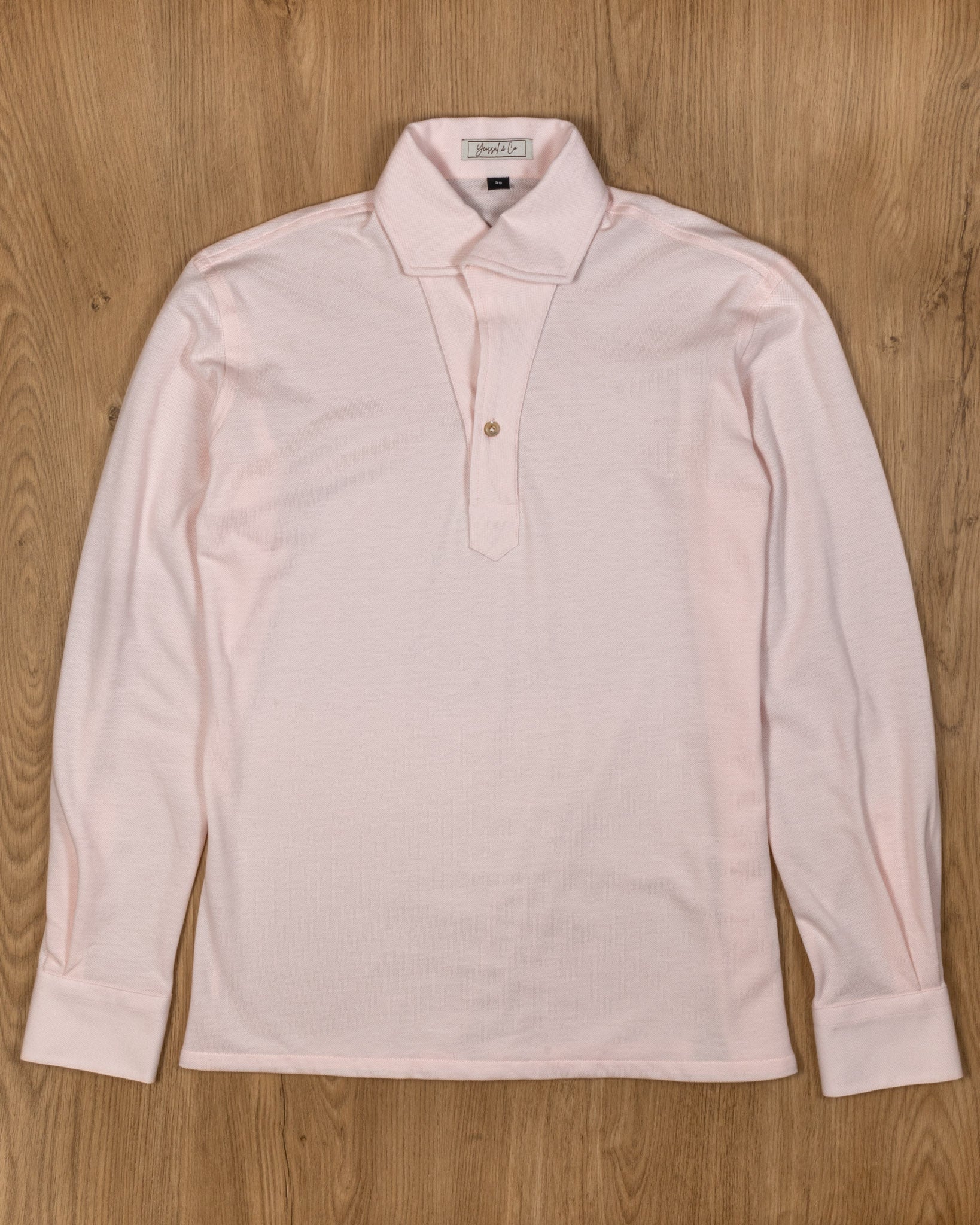 Kai Stretch-Cotton Pique Long Sleeve Polo Shirt