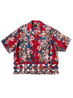 Kapital Silk rayon cotton flower pattern wind pen aloha shirt (short sleeves) K2205SS112