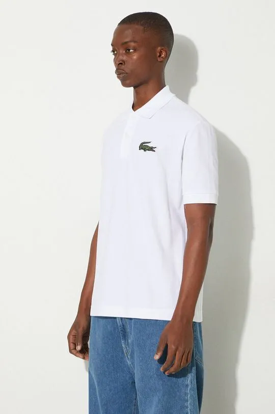 Lacoste cotton polo shirt white color