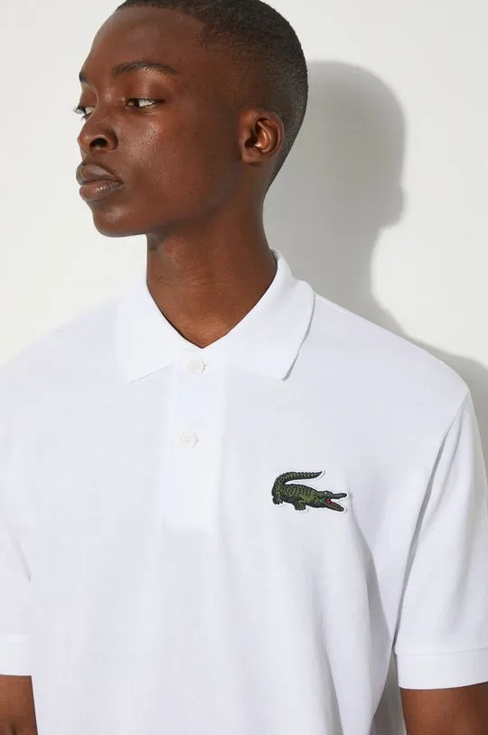 Lacoste cotton polo shirt white color