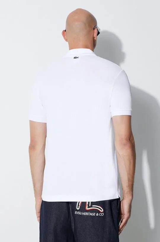 Lacoste cotton polo shirt x Netflix white color