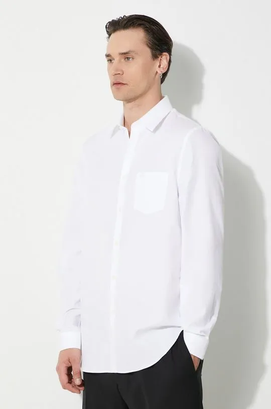 Lacoste cotton shirt men's white color CH8522