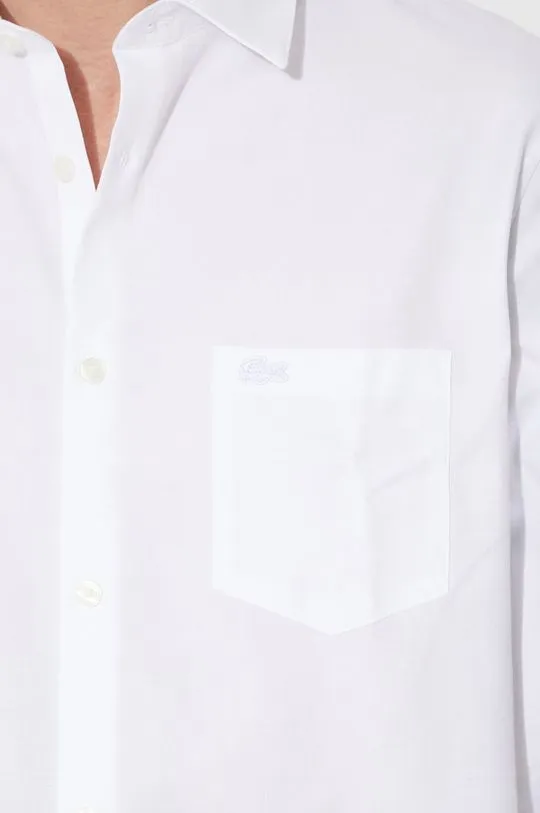 Lacoste cotton shirt men's white color CH8522