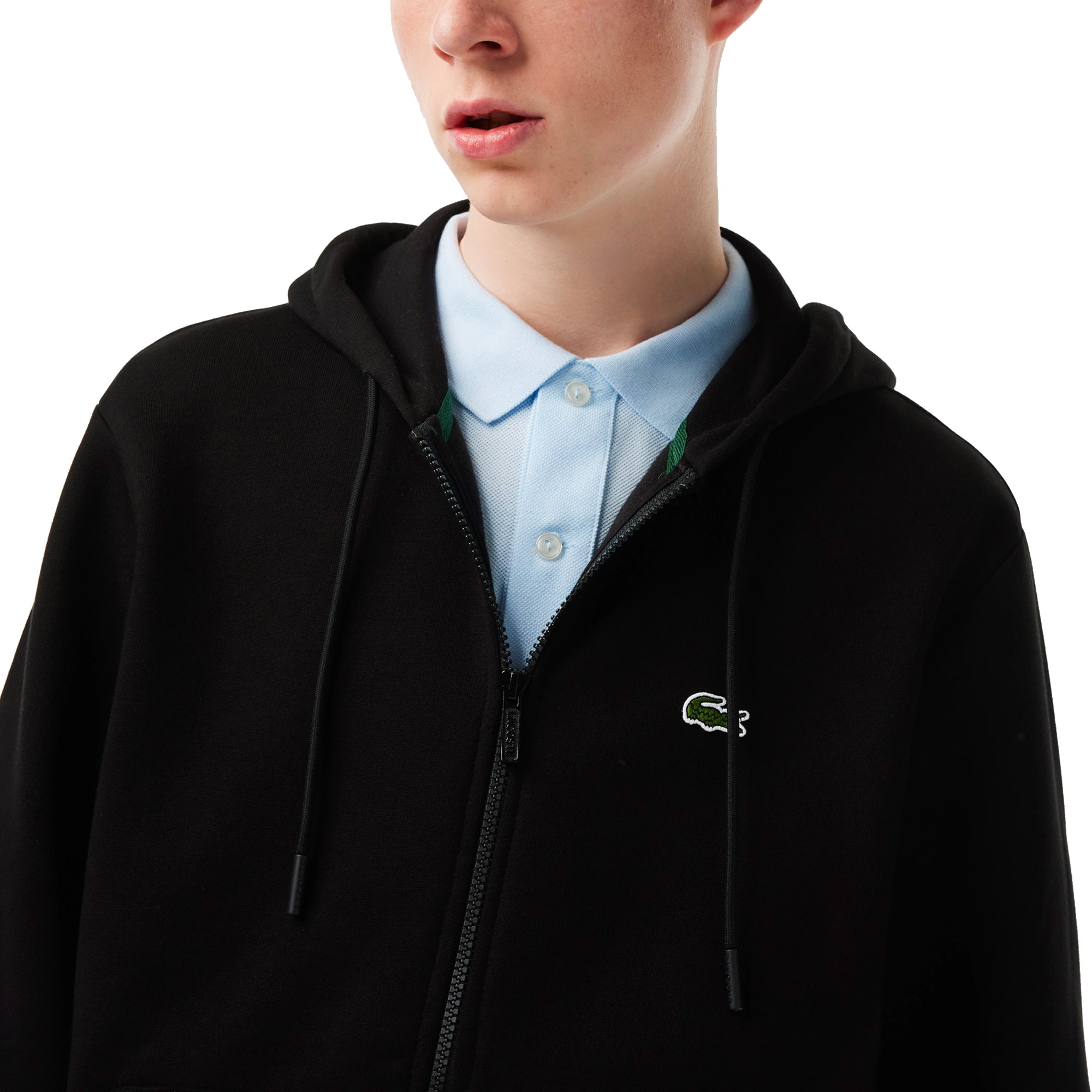 Lacoste Full Zip Hood SH9626 - Black