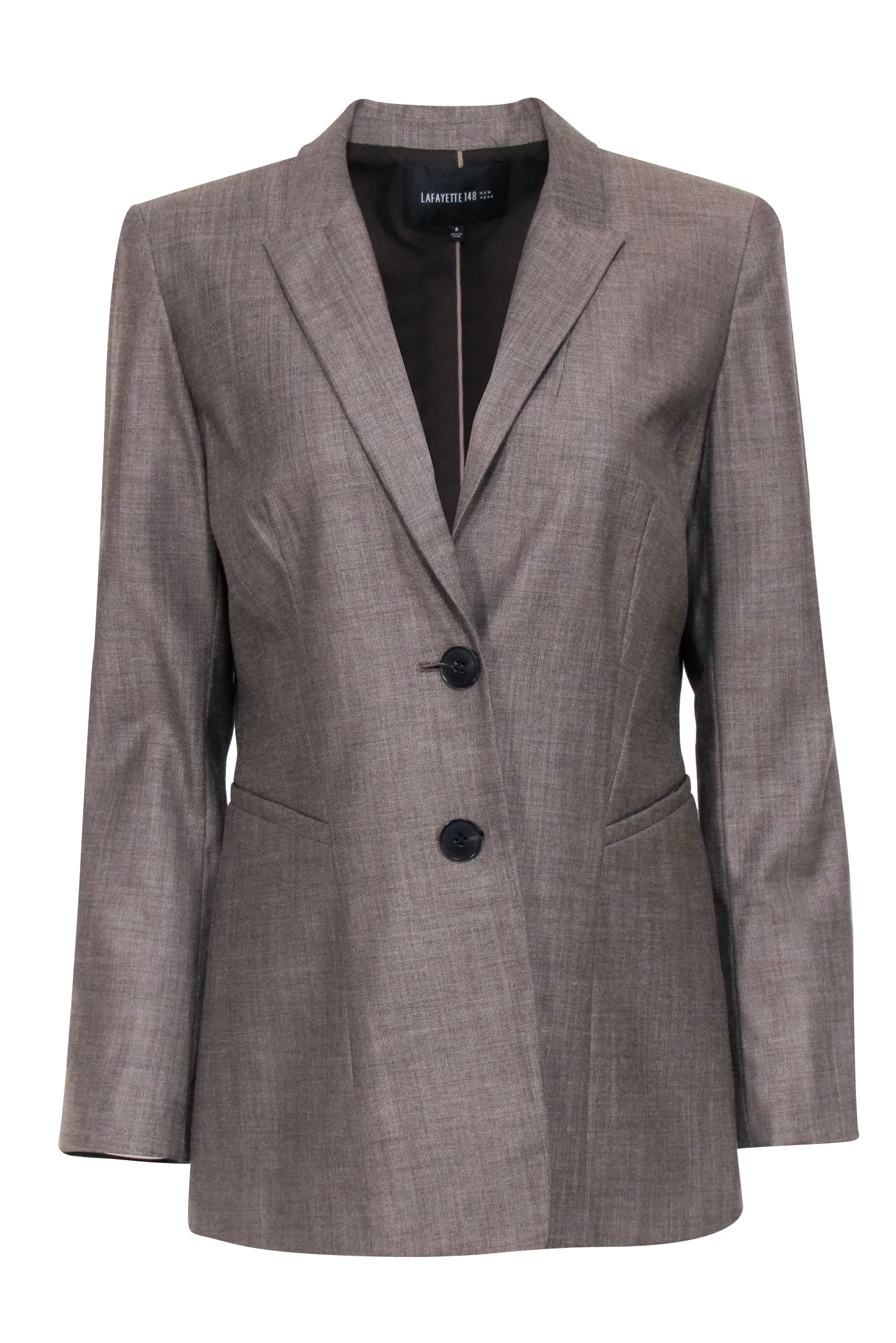 Lafayette 148 - Taupe Wool Blend Two Button Blazer Sz 8