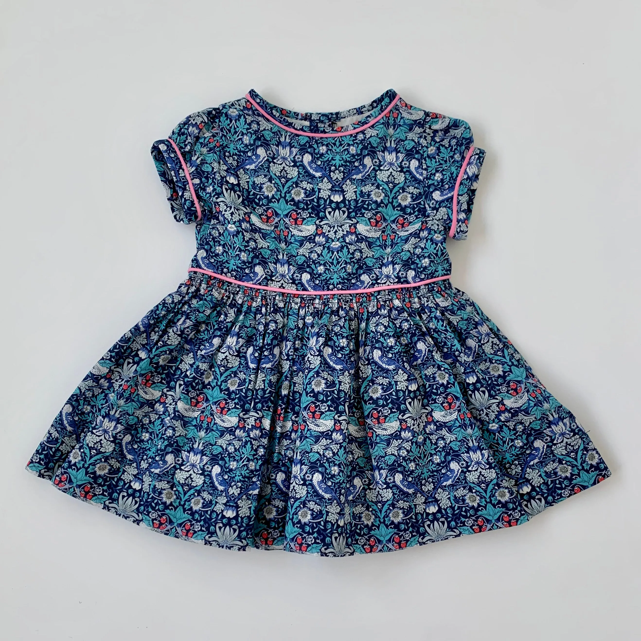 Liberty of London Blue Strawberry Thief Dress: 6 Months (Brand New)