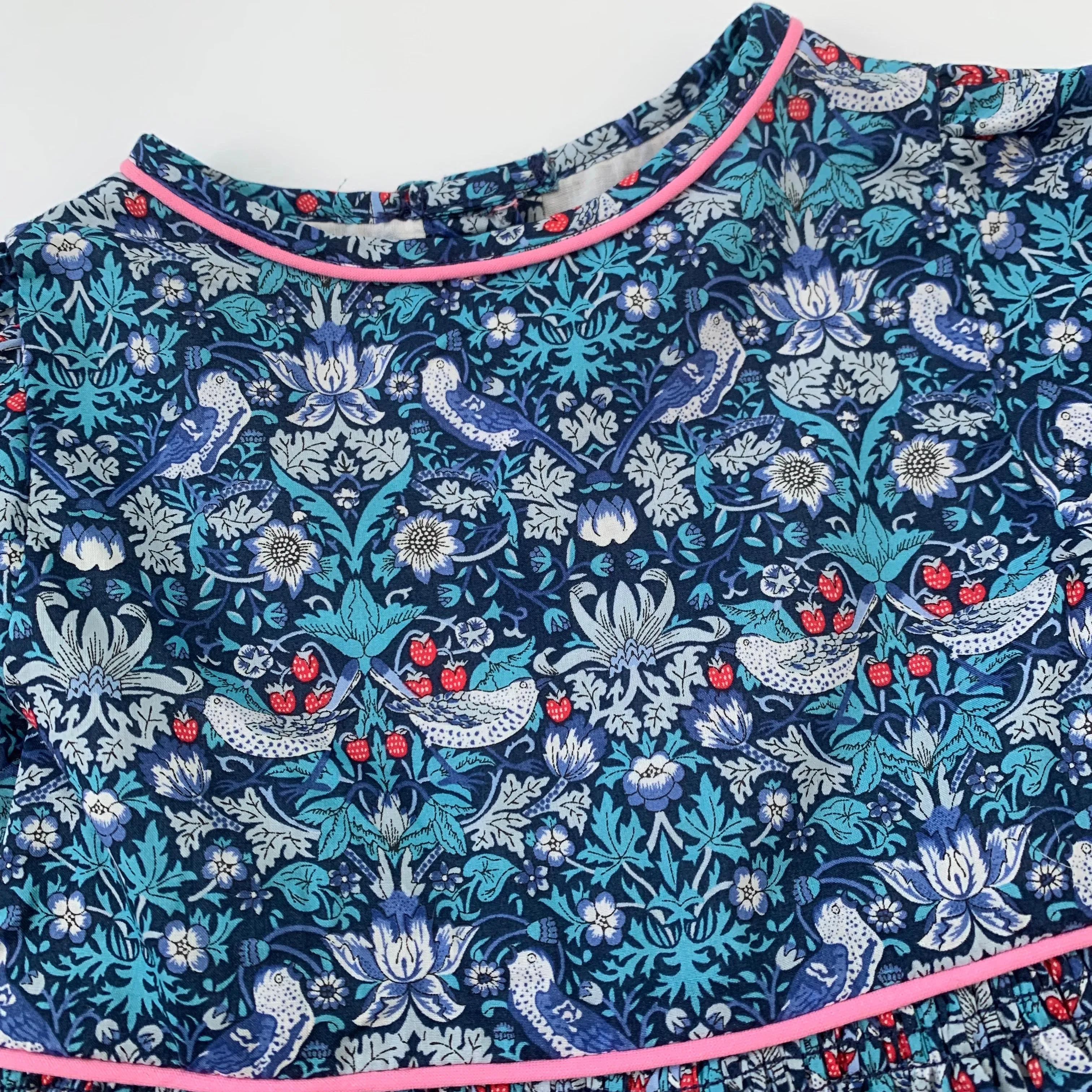 Liberty of London Blue Strawberry Thief Dress: 6 Months (Brand New)