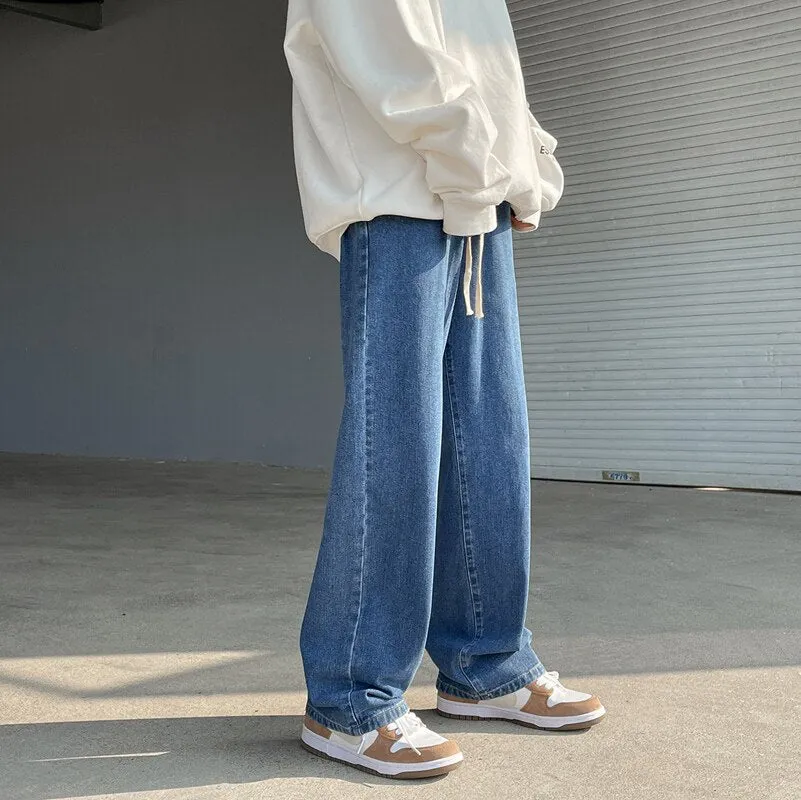 Loose Fit Drawstring Jeans