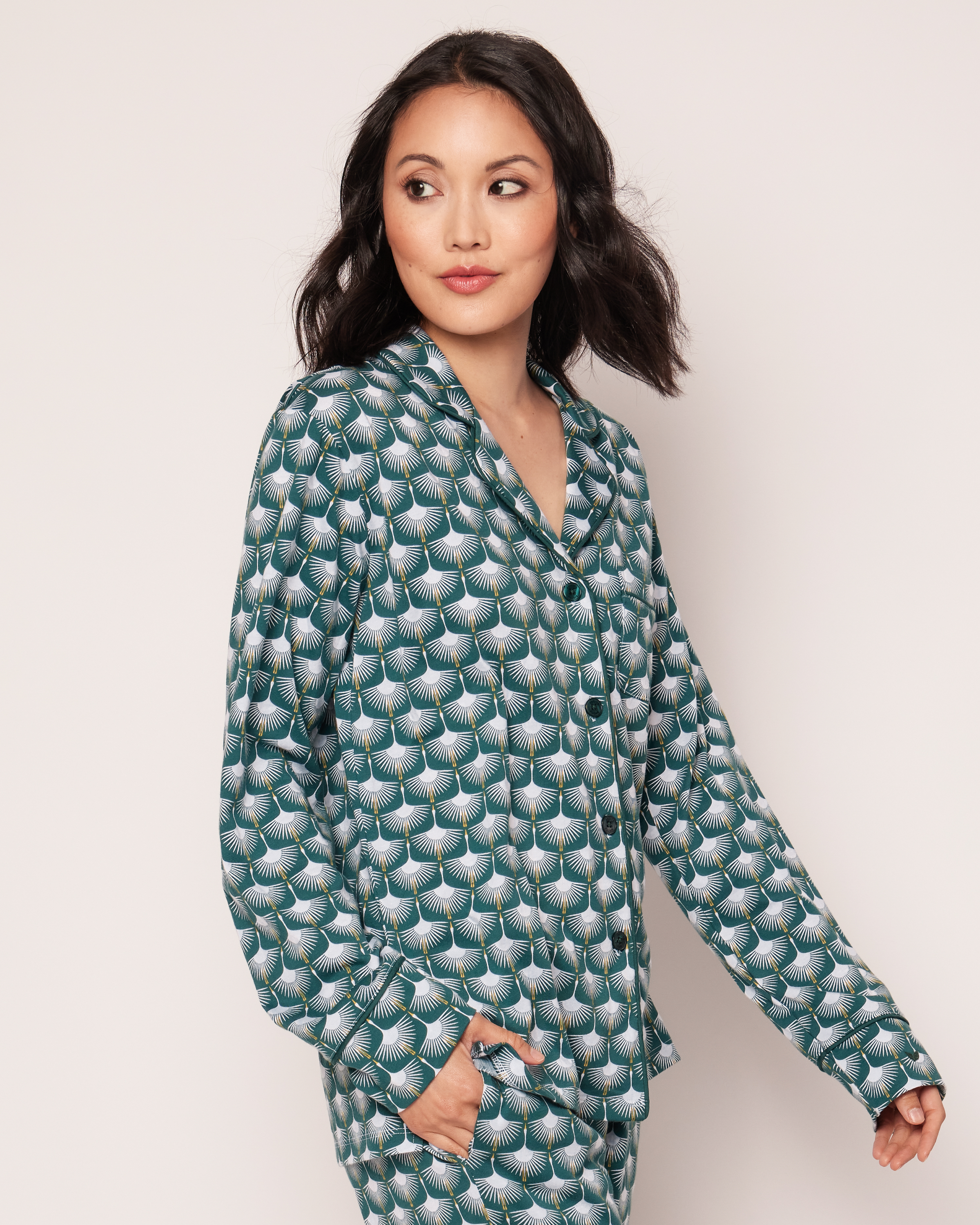 Luxe Pima Cotton Sonnet of Swans Pajama Set