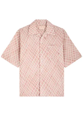 MARNI Printed logo cotton-poplin shirt  -                         -                     -                