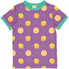 Maxomorra Lemon Organic Cotton Printed Short Sleeved Top