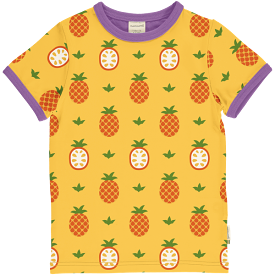 Maxomorra Pineapple Organic Cotton Printed Short Sleeved Top