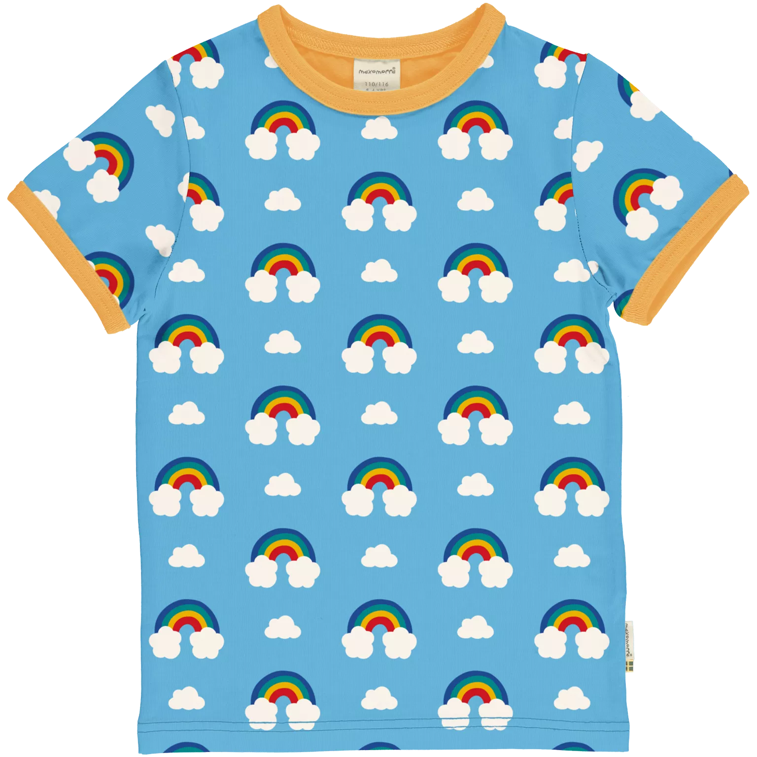 Maxomorra Rainbow Organic Cotton Printed Short Sleeved Top