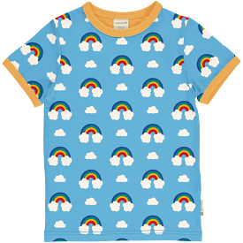 Maxomorra Rainbow Organic Cotton Printed Short Sleeved Top