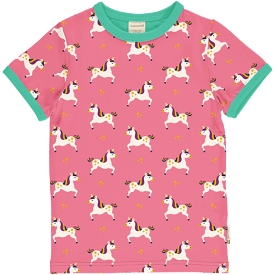 Maxomorra Unicorn Organic Cotton Printed Short Sleeved Top